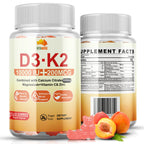 D3 K2 Gummies, 60 Count, Supports Bone, Heart Health