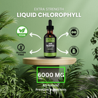 Chlorophyll Liquid Drops 6000 mg - Fast Detox Non-GMO, Vegan