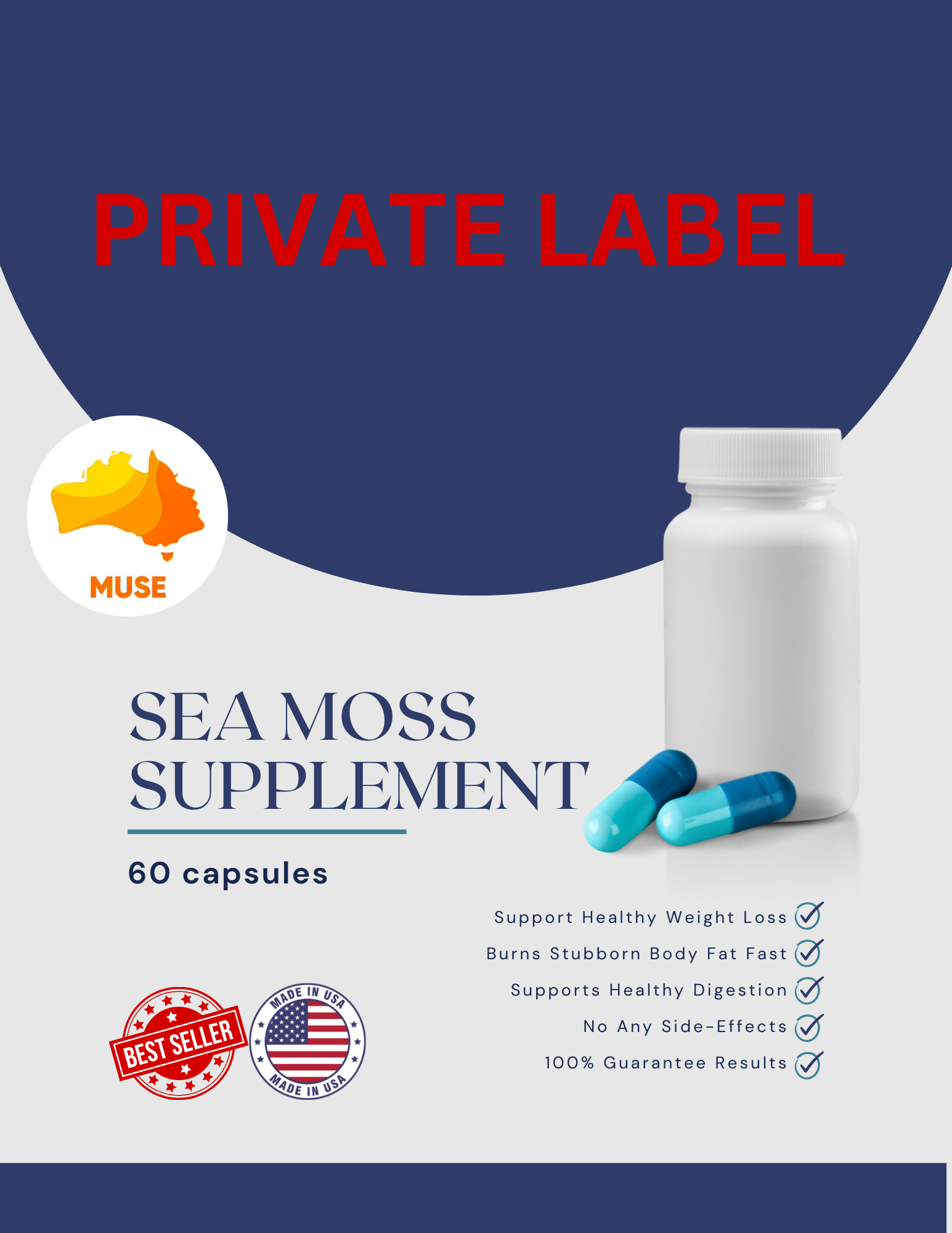 Private Label Sea Moss Supplement (60 Capsules)