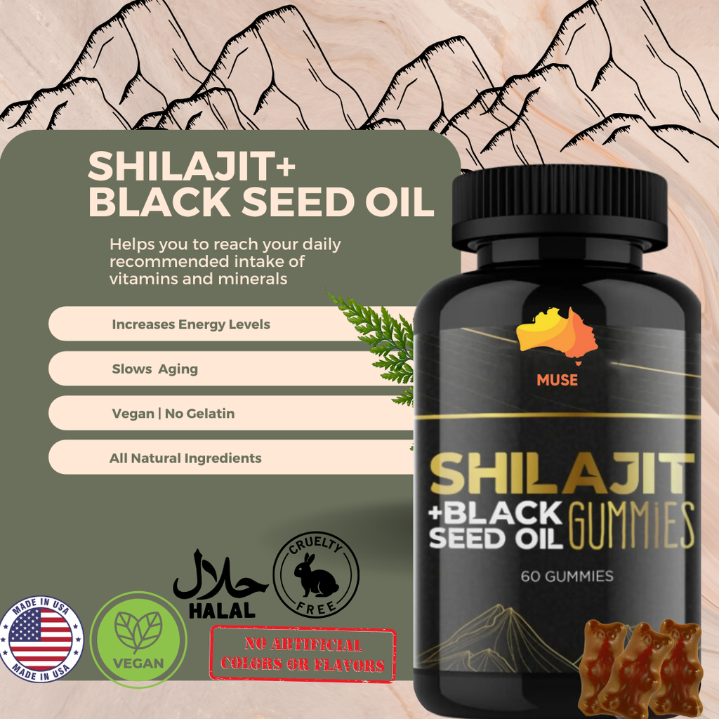 Shilajit Gummies for Men & Women, 1000mg