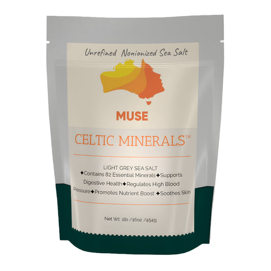 Muse Celtic Minerals™ Sea Salt from Celtic Region 1lb (Pack of 1 )packed in resealable stand up pouch