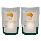 Muse Celtic Style Salt 2 pack  French Grey organic pure unrefined Hand Harvested in France Light grey 1 pound Contains 82 minerals Resealable Bag Unrefined Organic (Pack of 2 resealable )