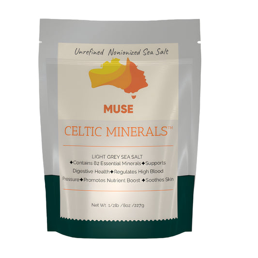 Muse Celtic Minerals™ Sea Salt from Celtic Region 0.5lb (Pack of 1 )packed in resealable stand up pouch